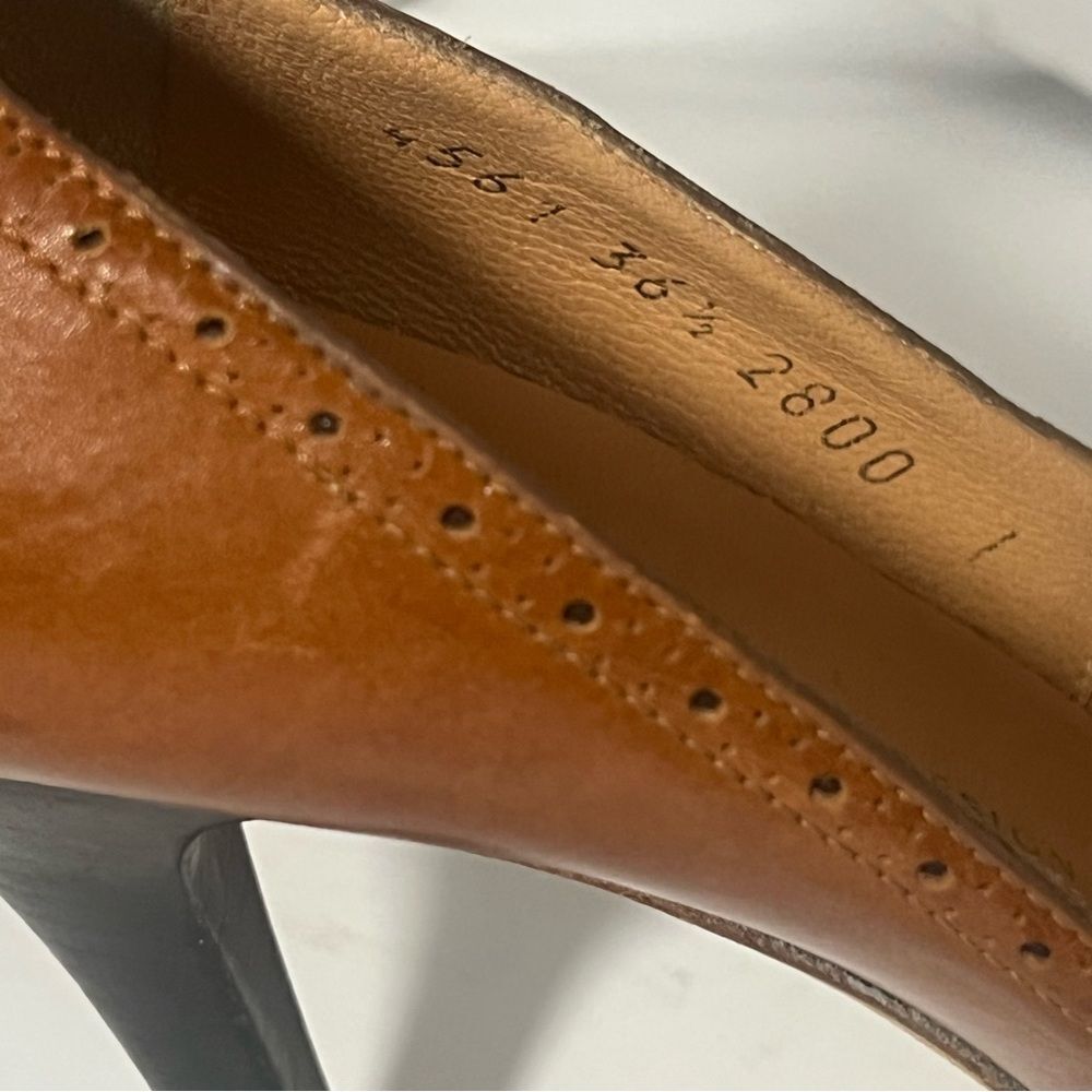 Giuseppe Zanotti VICINI Leather Stiletto Designer Heels Womens Sz 6.5 Tan Luxury - Picture 4 of 16